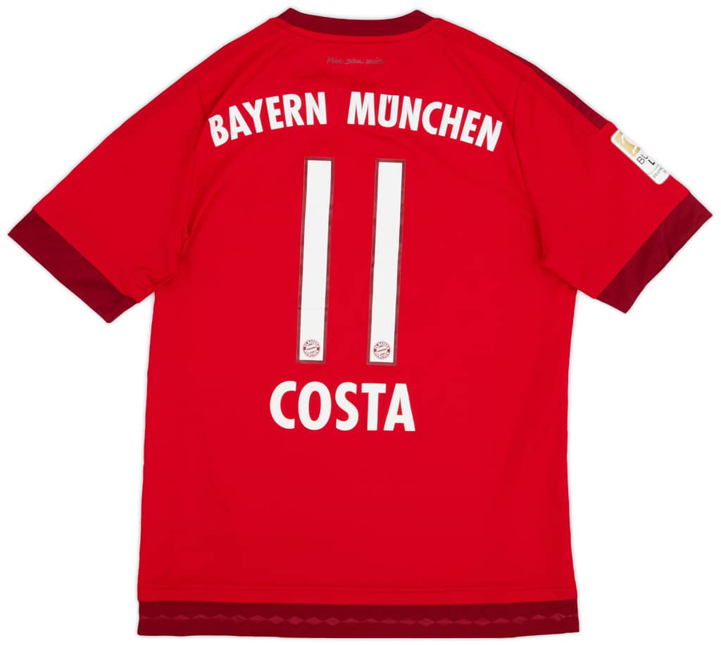 2015-16 Bayern Munich Home Shirt Costa #11 - 8/10 - (XL.Boys)