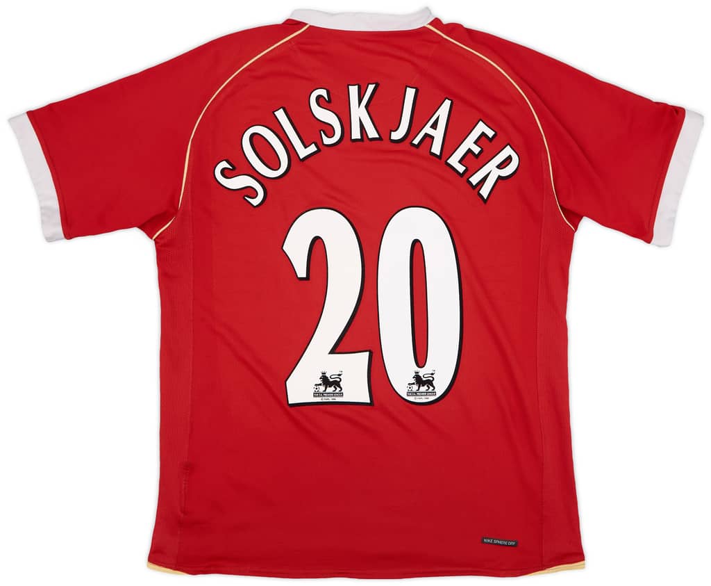 2006-07 Manchester United Home Shirt Solskjaer #20 - 5/10 - (L)