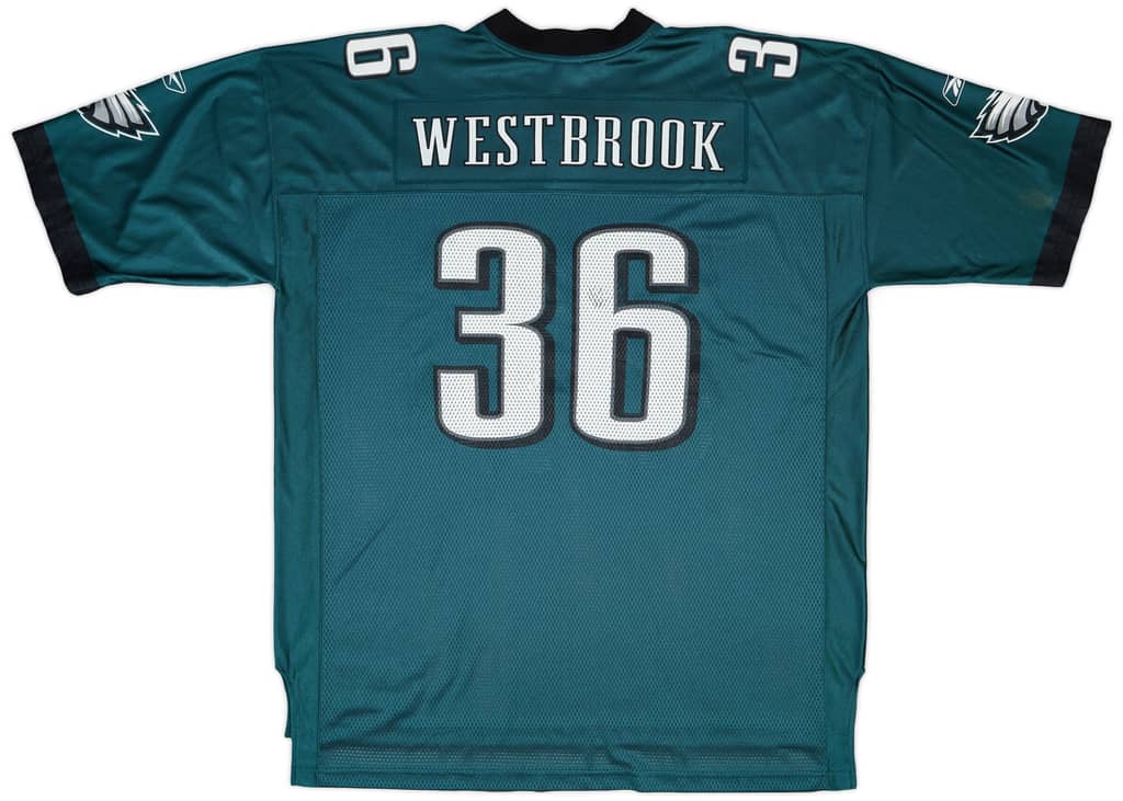 2003-04 Philadelphia Eagles Westbrook #36 Reebok On Field Home Jersey - 7/10 - (XXL)