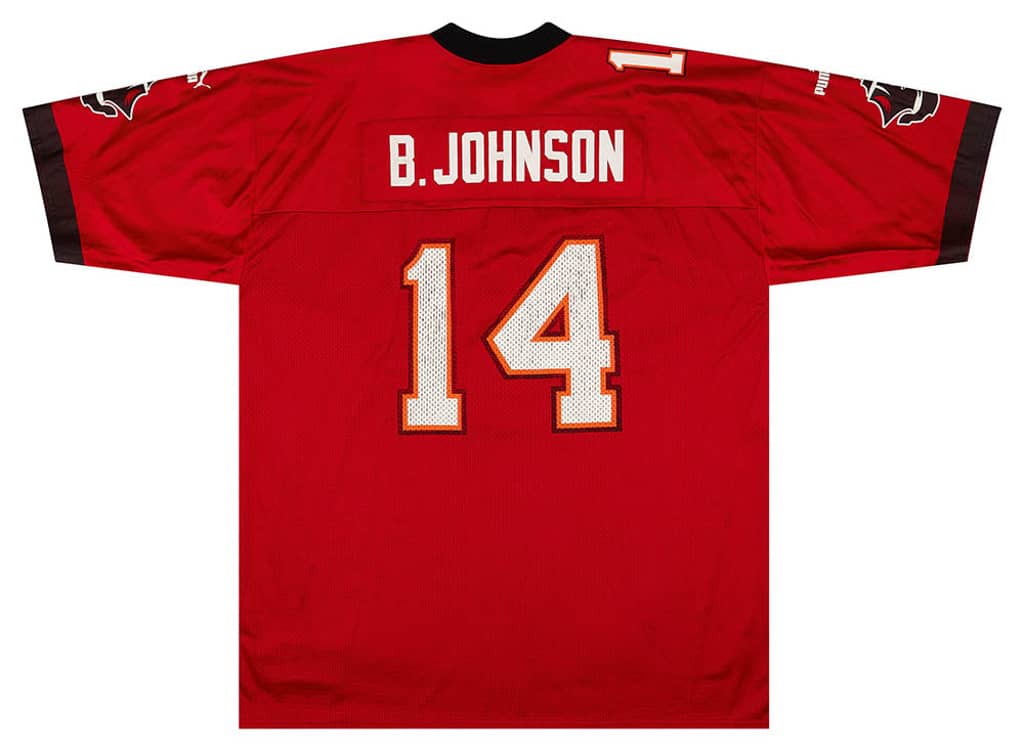 2001 Tampa Bay Buccaneers B. Johnson #14 Puma Jersey (Home) XL