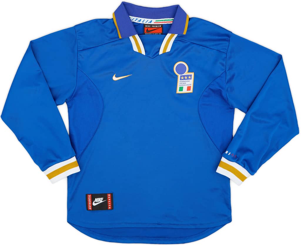 1996-97 Italy Home L/S Shirt - 8/10 - (L.Boys)