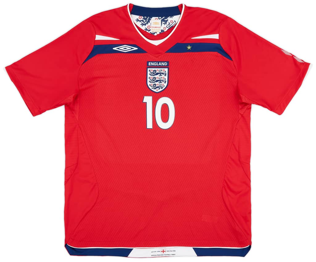 2008-10 England Away Shirt Rooney #10 - 8/10 - (XL)