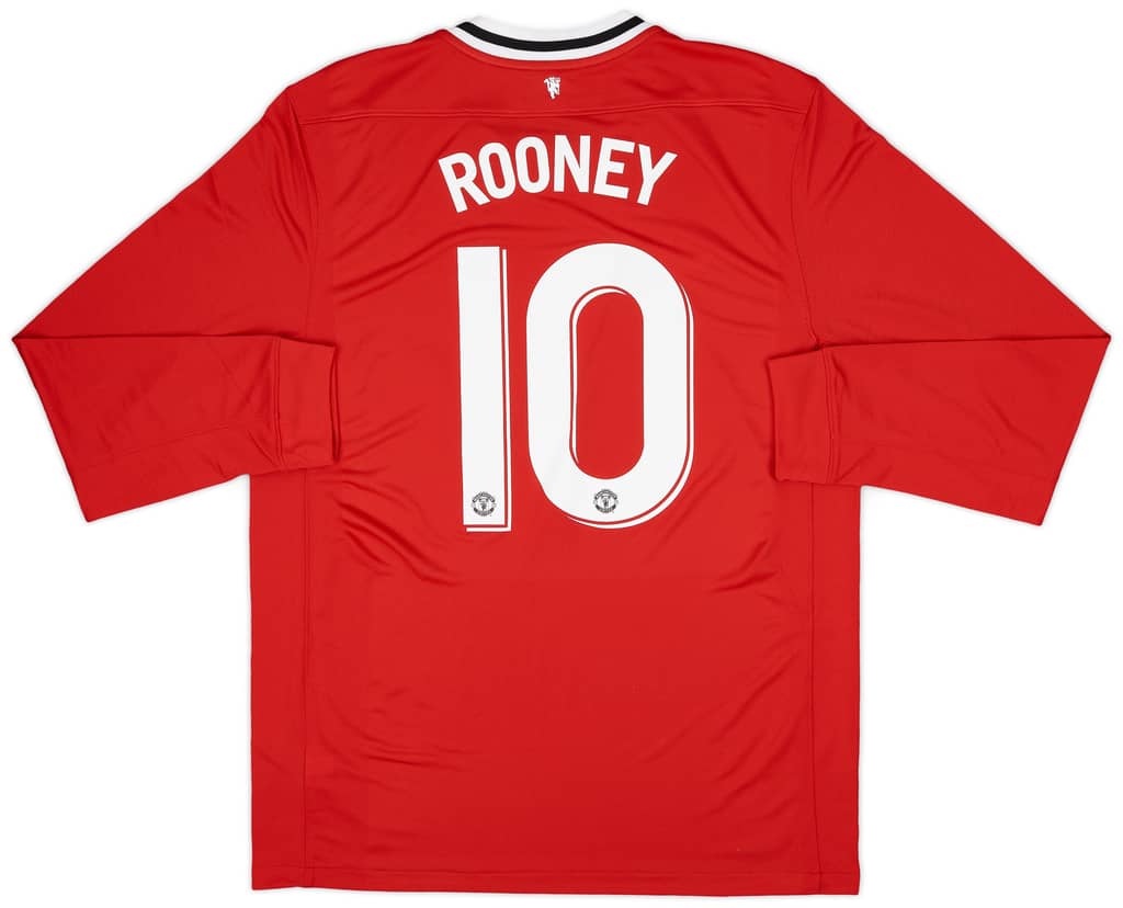 2011-12 Manchester United Home L/S Shirt Rooney #10 (L)