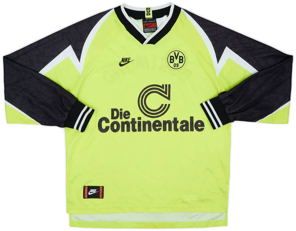 1995-96 Borussia Dortmund Home L/S Shirt - 9/10 - (L)
