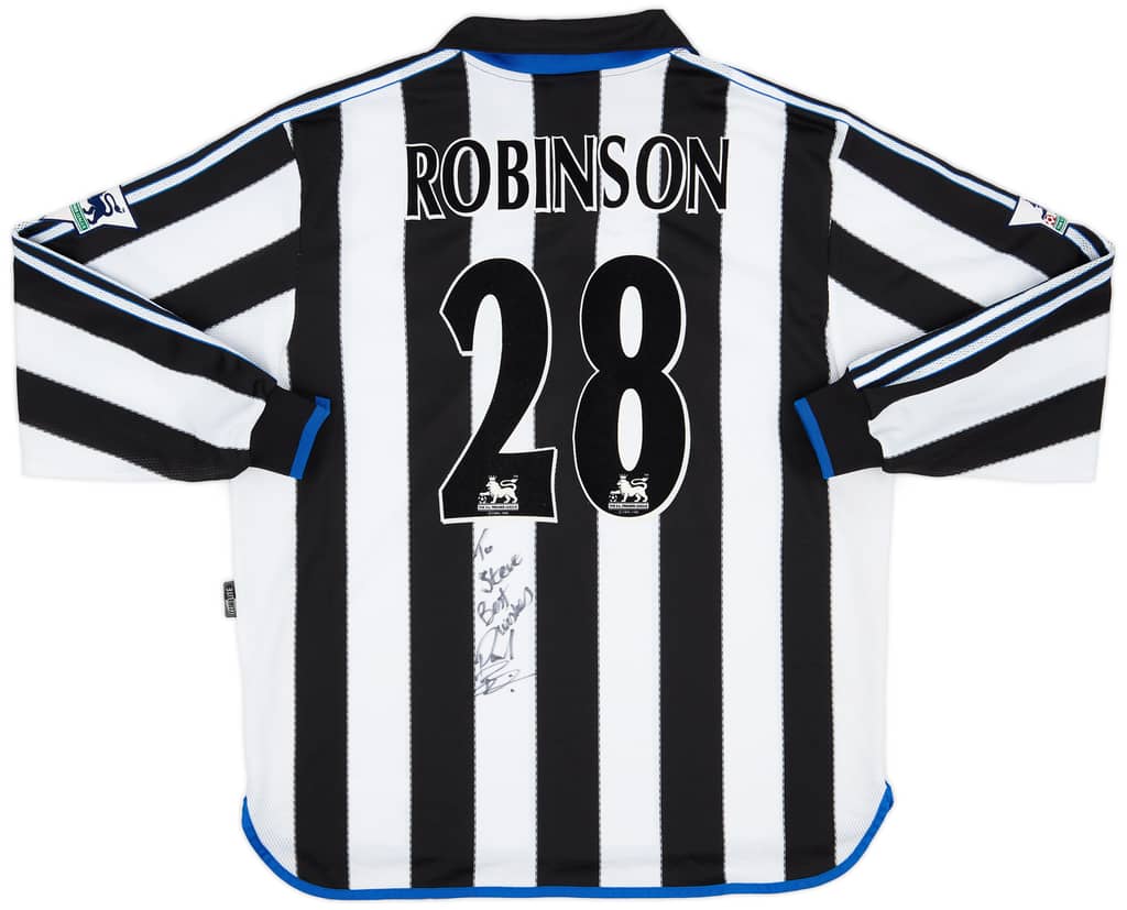 1999-00 Newcastle Match Issue Home Shirt Robinson #28