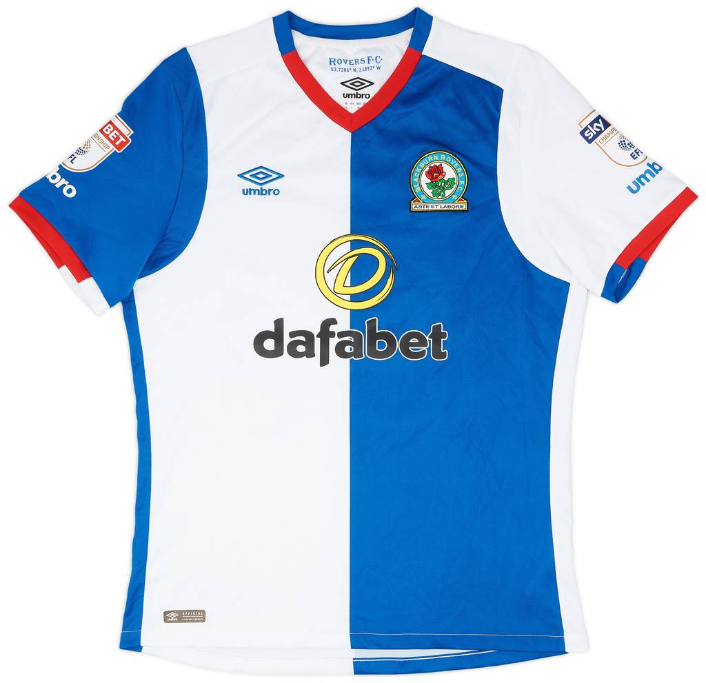 2016-17 Blackburn Match Issue Home Shirt Brown #30