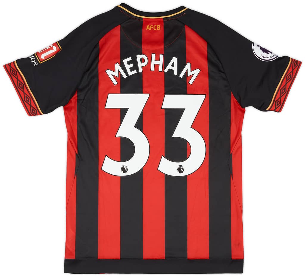 2018-19 Bournemouth Match Issue Home Shirt Mepham #33