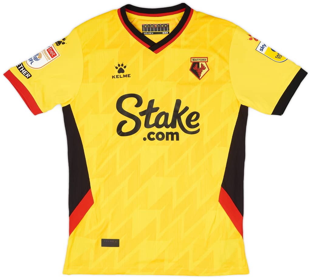 2022-23 Watford Match Issue Home Shirt Bayo #19