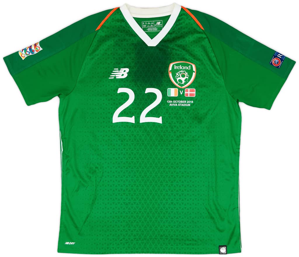 2018 Ireland Match Worn Nations League Home Shirt Arter #22 (v Denmark)
