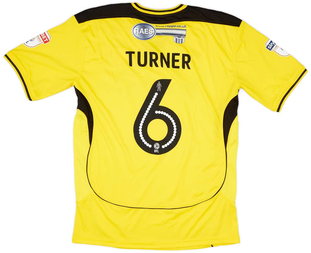 2016-17 Burton Albion Match Issue Home Shirt Turner #6