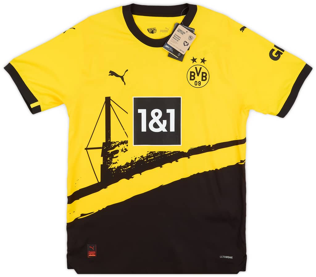2023-24 Borussia Dortmund Authentic Home Shirt Brandt #19