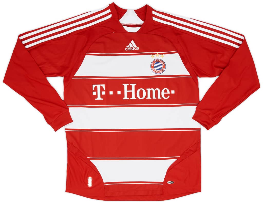 2007-08 Bayern Munich Home L/S Shirt - 8/10 - (XL.Boys)