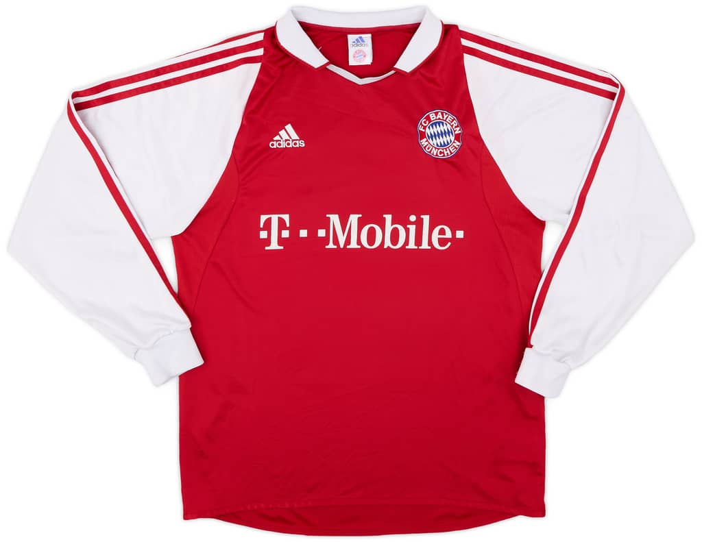 2003-04 Bayern Munich Home L/S Shirt Ballack #13 - 6/10 - (M)