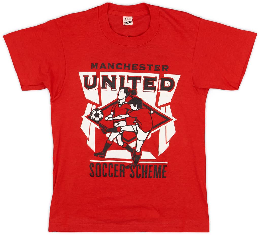 1998-00 Manchester United Umbro 'Soccer Scheme' Cotton Tee - 7/10 - (S)