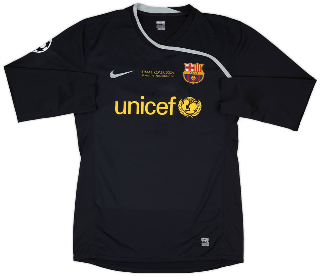 2008-09 Barcelona Player Issue Champions League Final GK Shirt V. Valdes #1 - 5/10 - (XL)