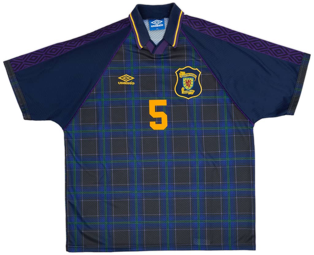 1994-96 Scotland Home Shirt Hendry #5 - 9/10 - (XXL)
