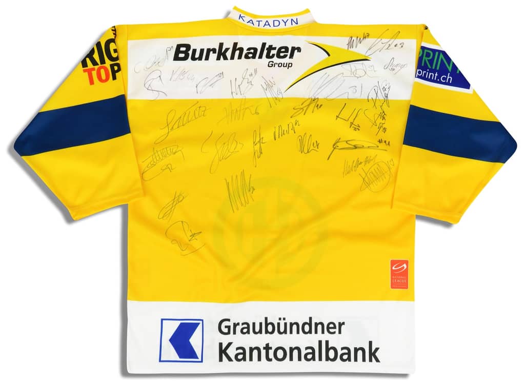 2014-15 HC Davos TFS Signed Jersey (Home) M