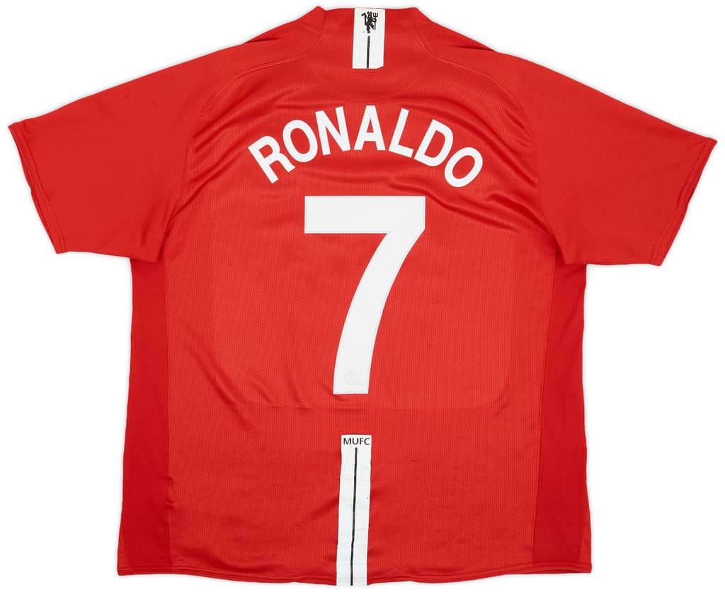 2007-09 Manchester United Home Shirt Ronaldo #7 - 7/10 - (XL)