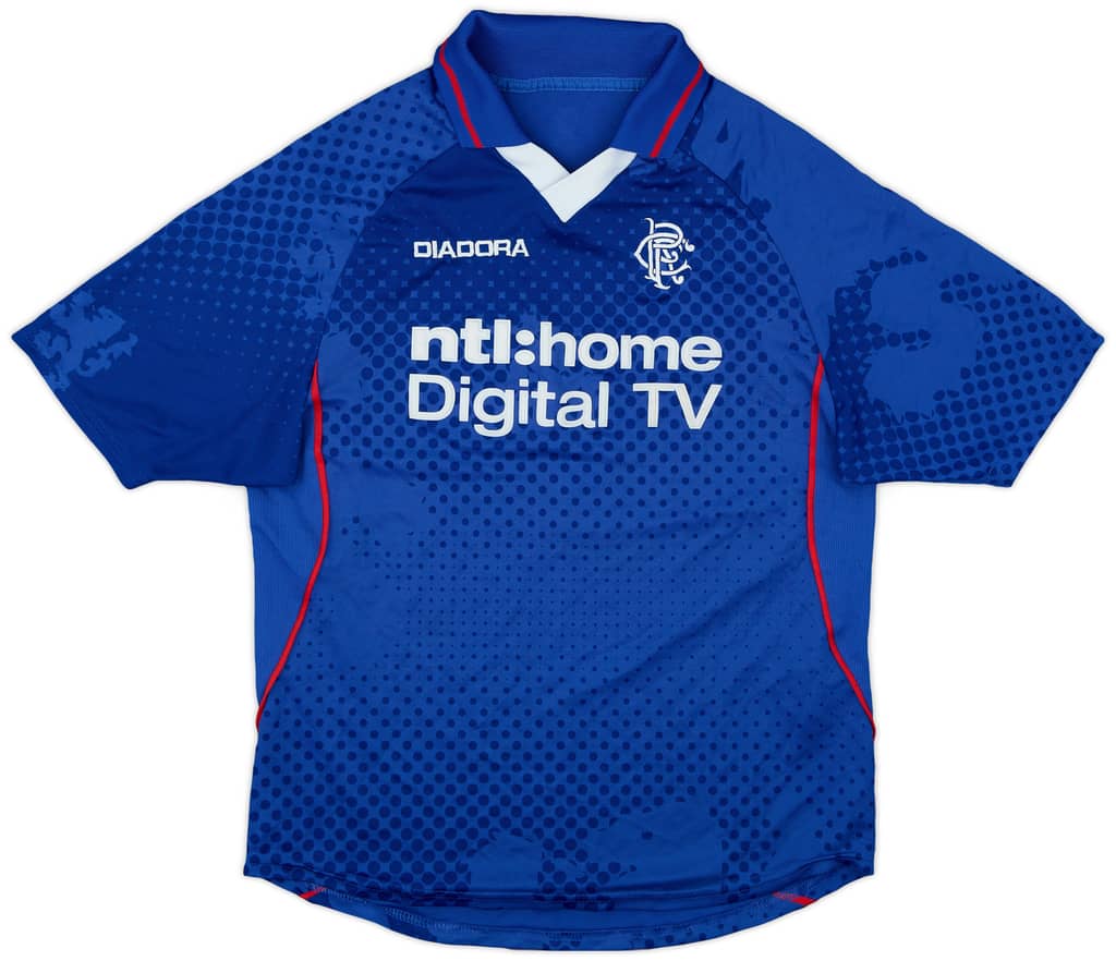 2002-03 Rangers Home Shirt - 8/10 - (XL.Boys)