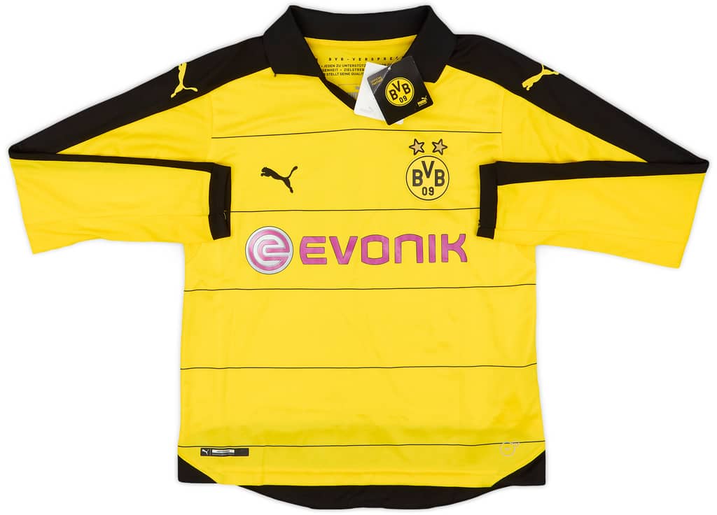 2015-16 Borussia Dortmund Home L/S Shirt Mkhitaryan #10 (L.Boys)