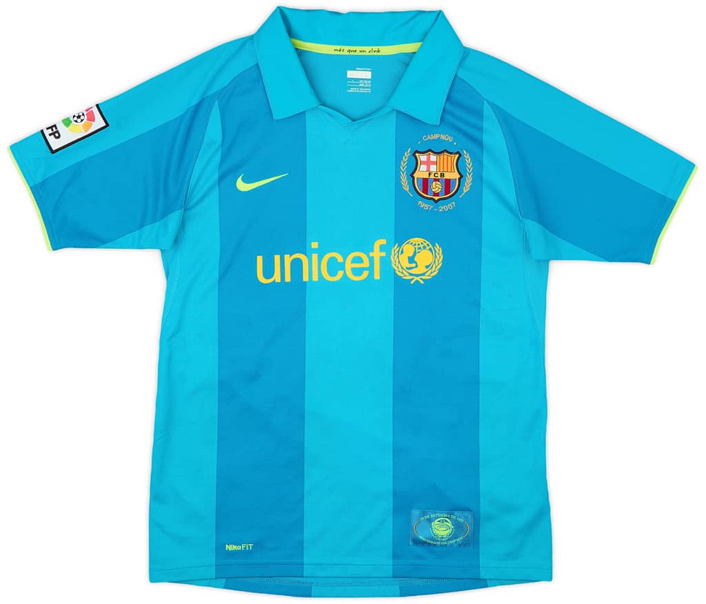 2007-09 Barcelona Away Shirt - 8/10 - (L.Boys)