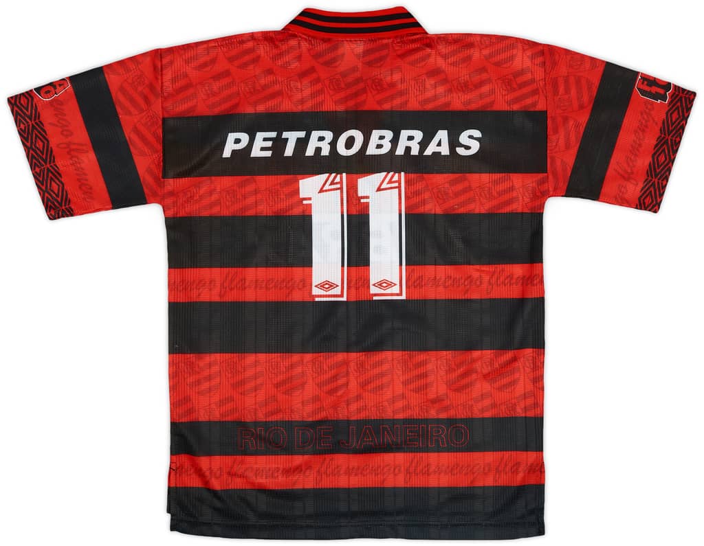 1995-96 Flamengo Centenary Home Shirt #11 - 9/10 - (S.Boys)