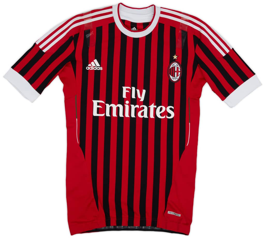 2011-12 AC Milan Player Issue Home Shirt - 8/10 - (L)