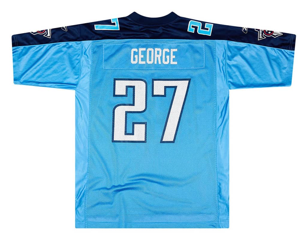 2002-03 Tennessee Titans George #27 Reebok On Field Jersey (Alternate) L