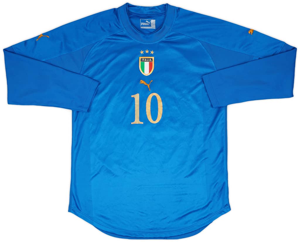 2004-06 Italy Match Issue Home L/S Shirt #10
