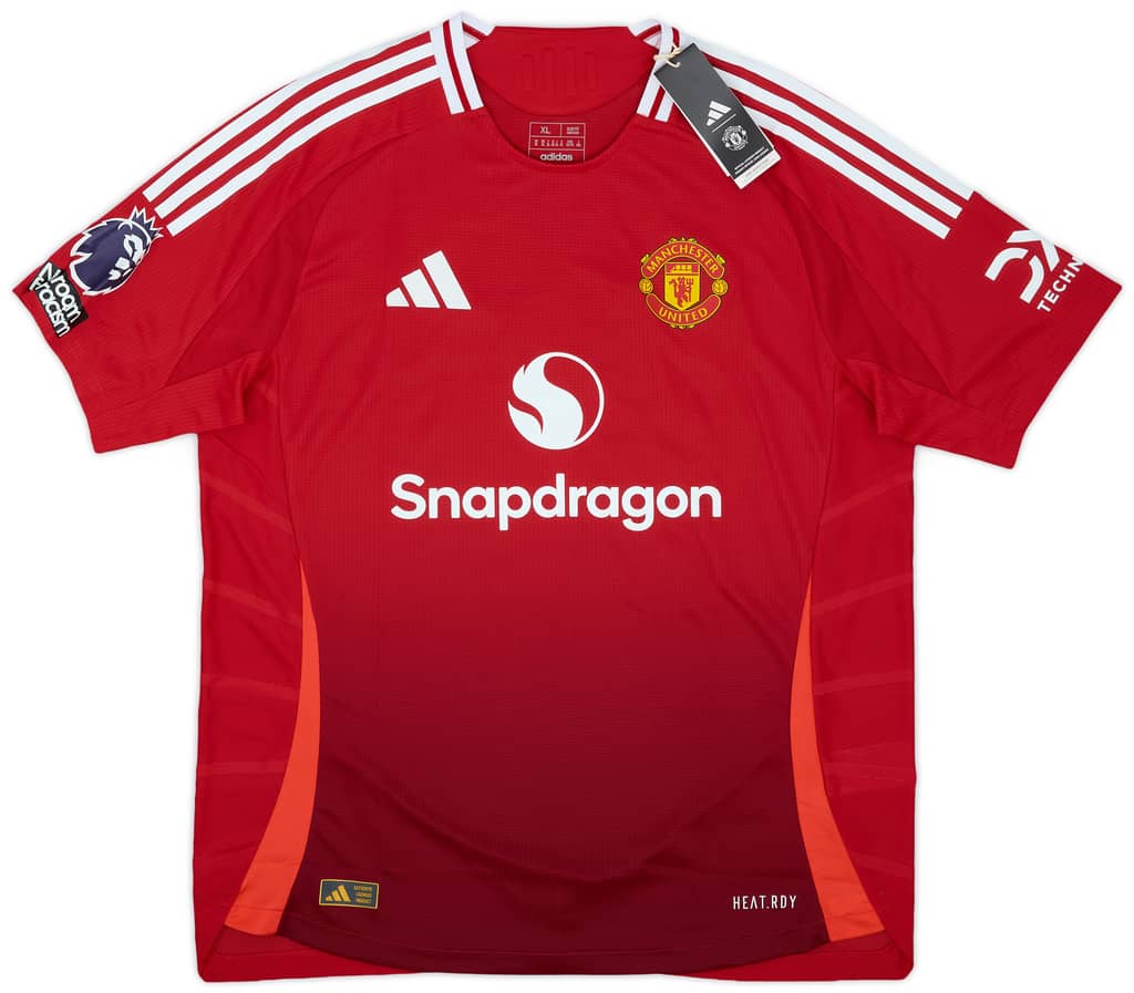 2024-25 Manchester United Authentic Home Shirt Mainoo #37 (XL)