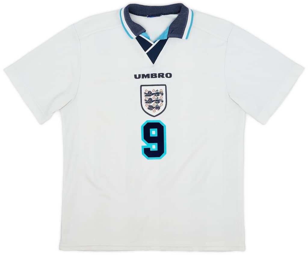 1995-97 England Home Shirt Shearer #9 - 7/10 - (L)