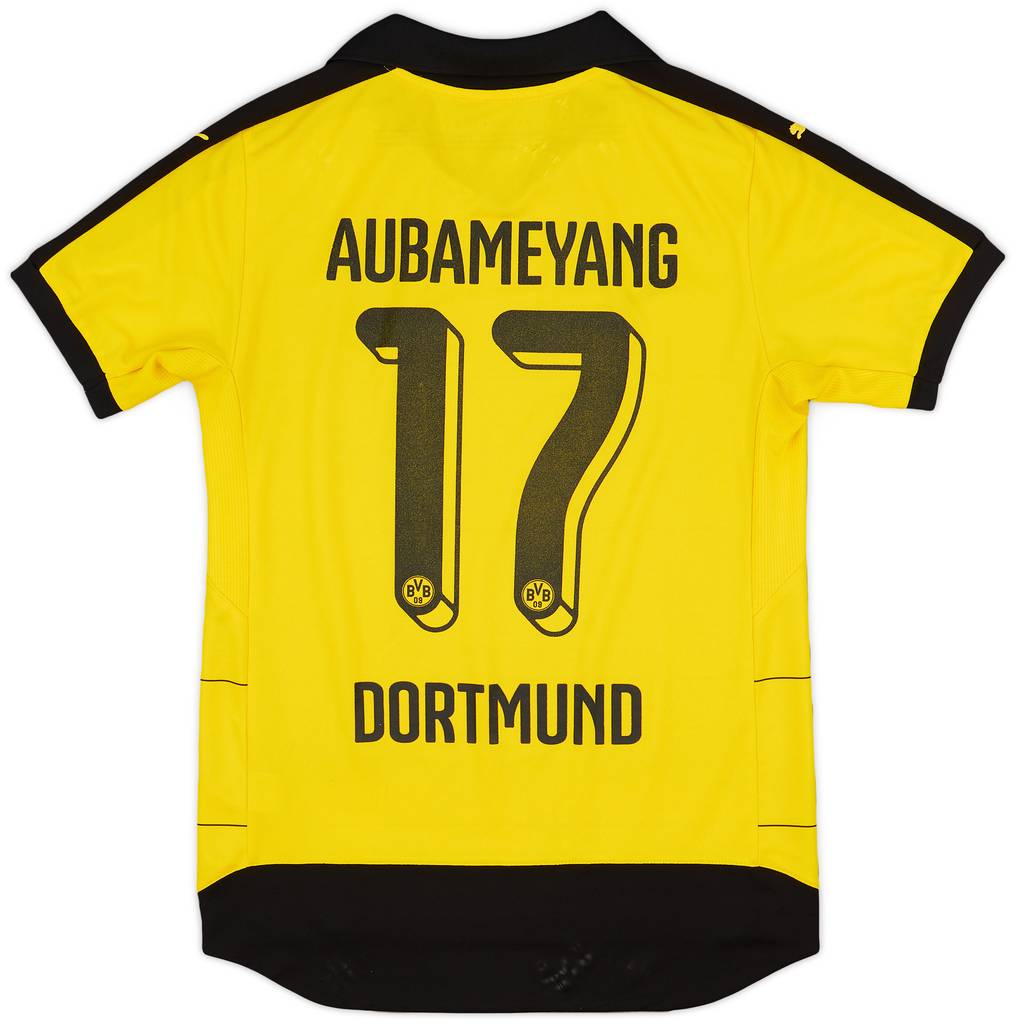 2015-16 Borussia Dortmund Home Shirt Aubameyang #17 - 4/10 - (S)