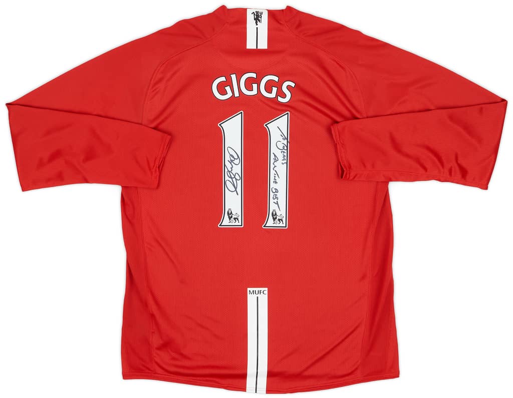 2007-09 Manchester United Signed Home Shirt Giggs #11