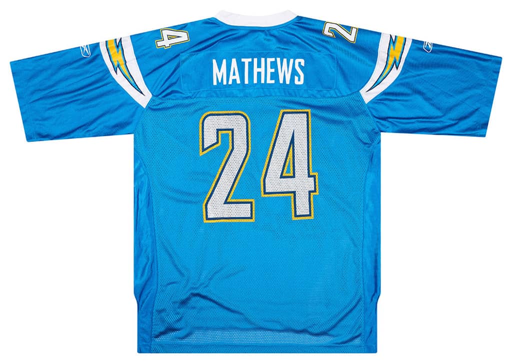 2010 San Diego Chargers Mathews #24 Reebok On Field Jersey (Alternate) XL