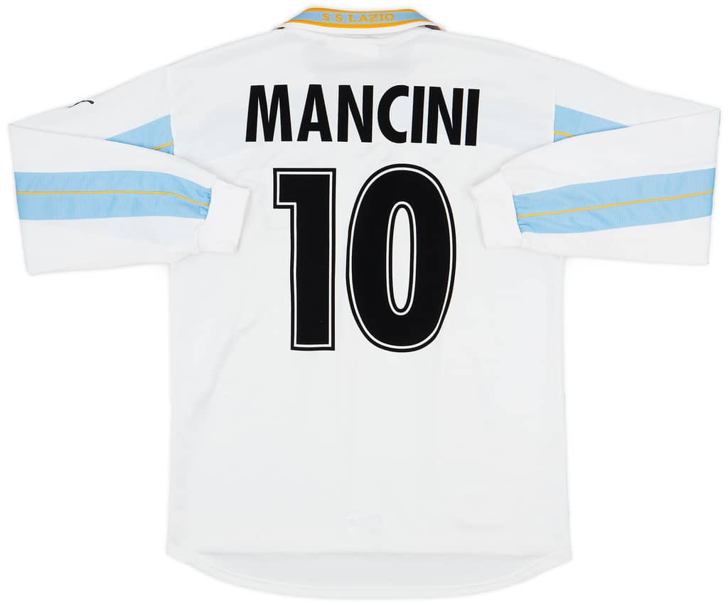 1999-00 Lazio Centenary Home L/S Shirt Mancini #10 - 5/10 - (L)