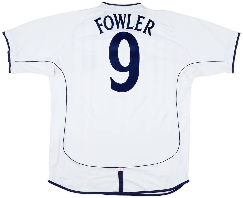 2001-03 England Home Shirt Fowler #9 - 6/10 - (XXL)