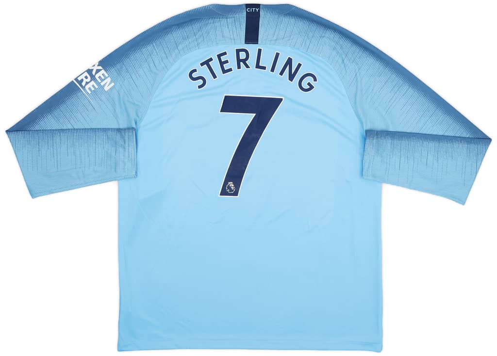 2018-19 Manchester City Home L/S Shirt Sterling #7 (XL)