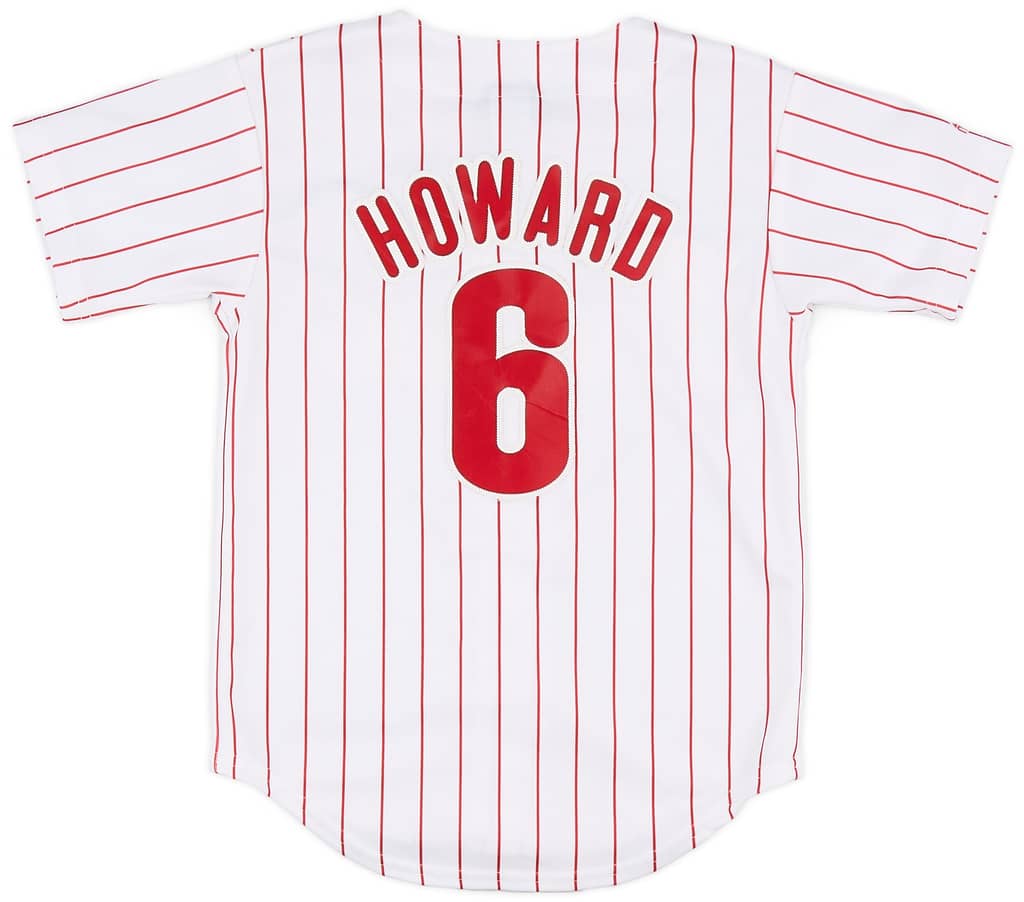 2009-15 Philadelphia Phillies Howard #6 Majestic Home Jersey - 8/10 - (S.Boys)