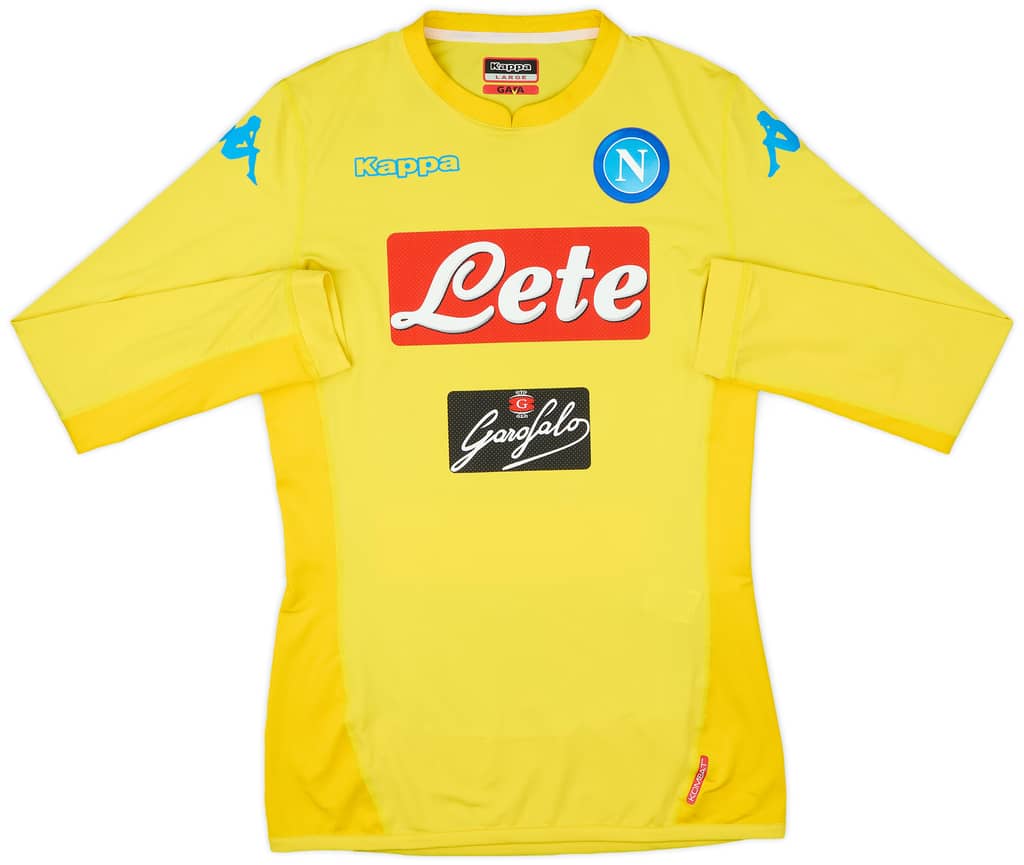 2017-18 Napoli Authentic Away L/S Shirt - 10/10 - (L)