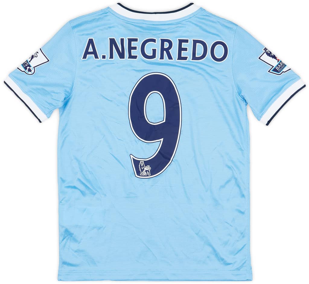 2013-14 Manchester City Home Shirt A.Negredo #9 (M.Boys)