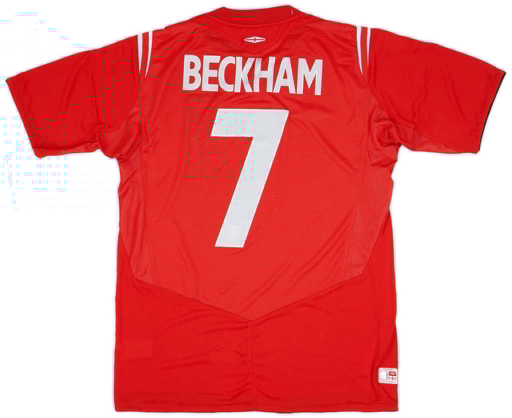 2004-06 England Away Shirt Beckham #7 (M)