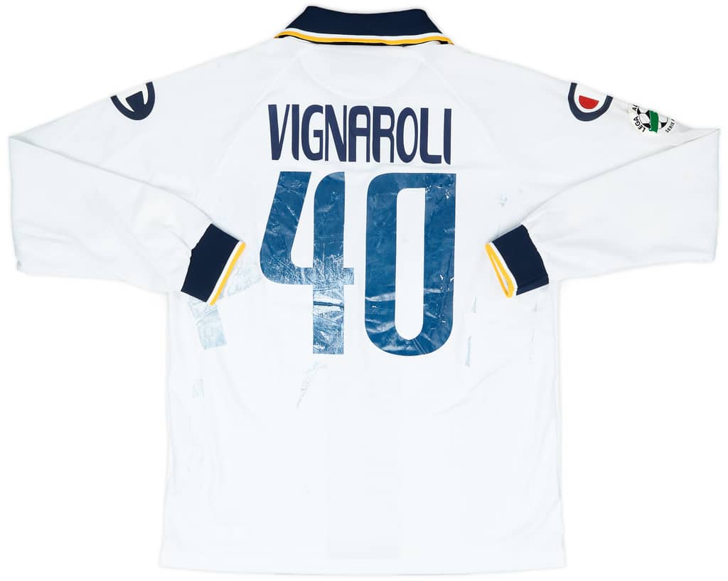 2004-05 Parma Match Issue Away Shirt Vignaroli #40