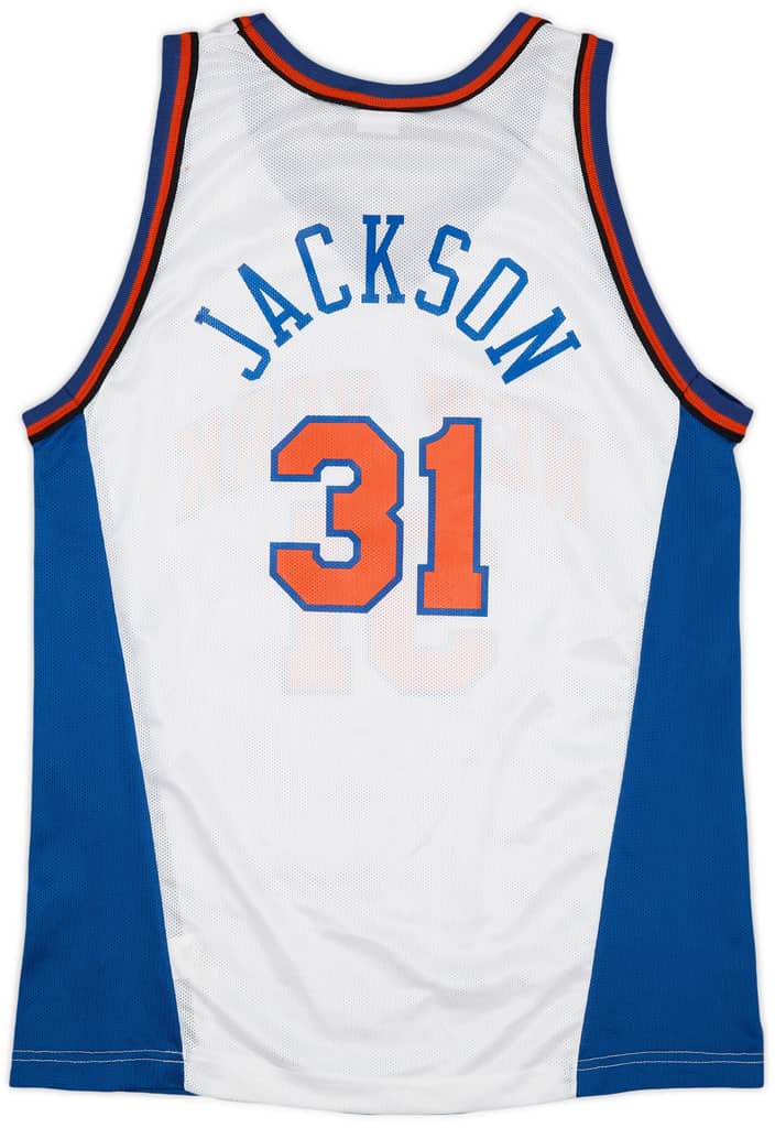 2001-02 New York Knicks Jackson #31 Champion Home Jersey - 9/10 - (L)