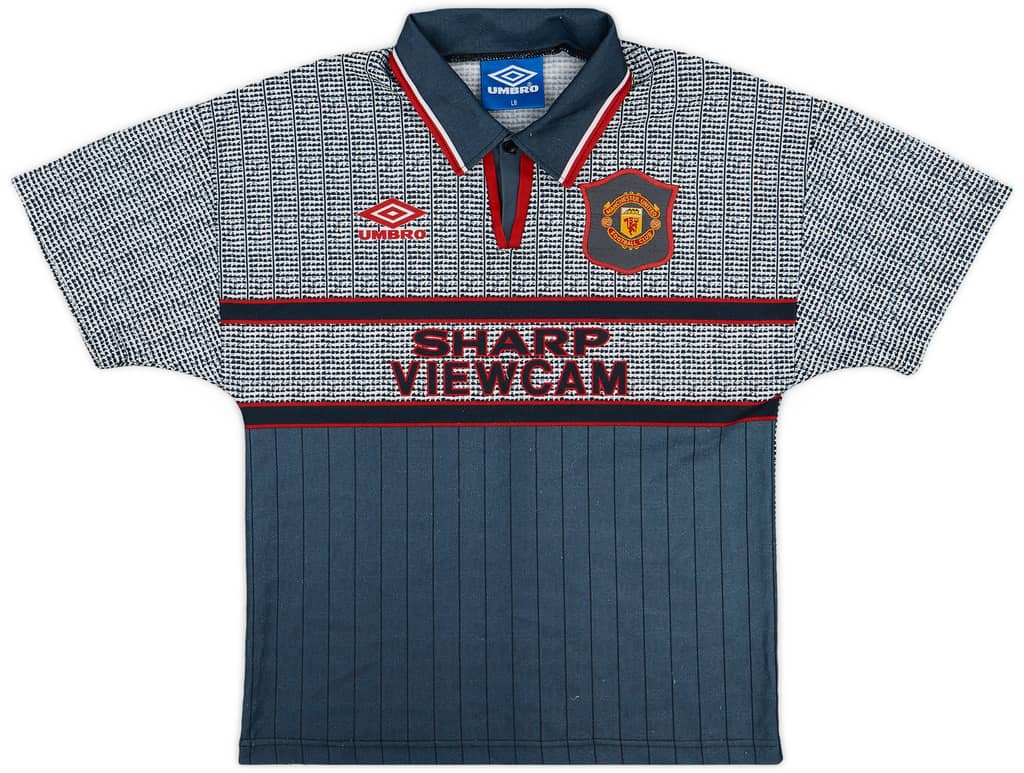 1995-96 Manchester United Away Shirt - 7/10 - (L.Boys)
