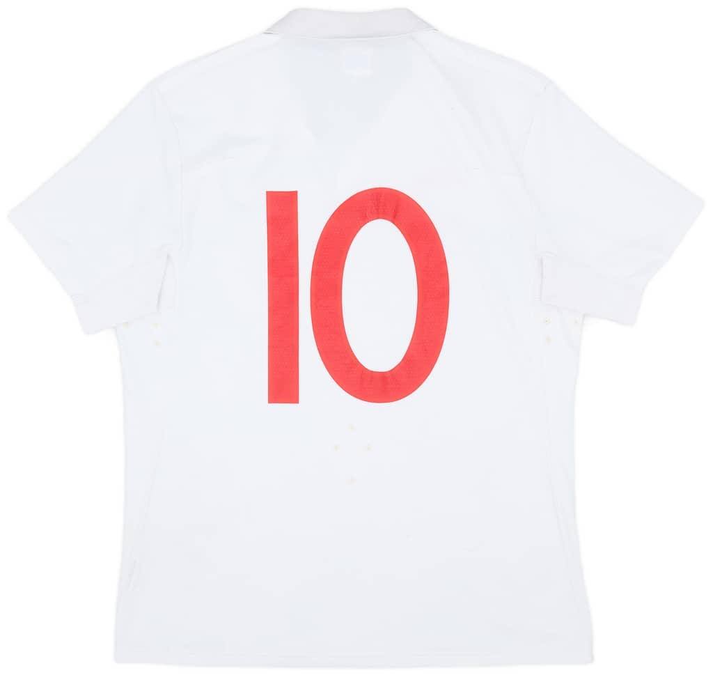 2009-10 England Home Shirt #10 - 7/10 - (L)