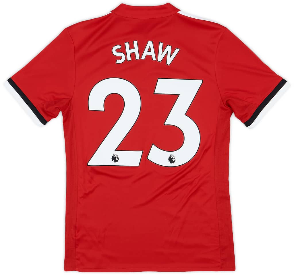 2017-18 Manchester United Home Shirt Shaw #23 - 9/10 - (XS)