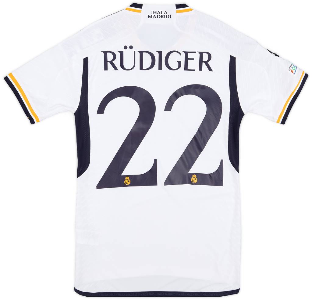 2023-24 Real Madrid Authentic Home CL Shirt Rudiger #22 (XS)