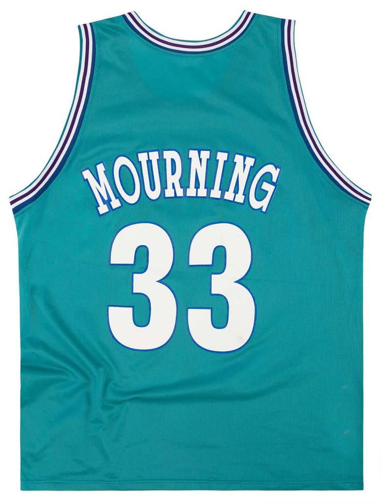 1992-95 Charlotte Hornets Mourning #33 Champion Jersey (Away) L