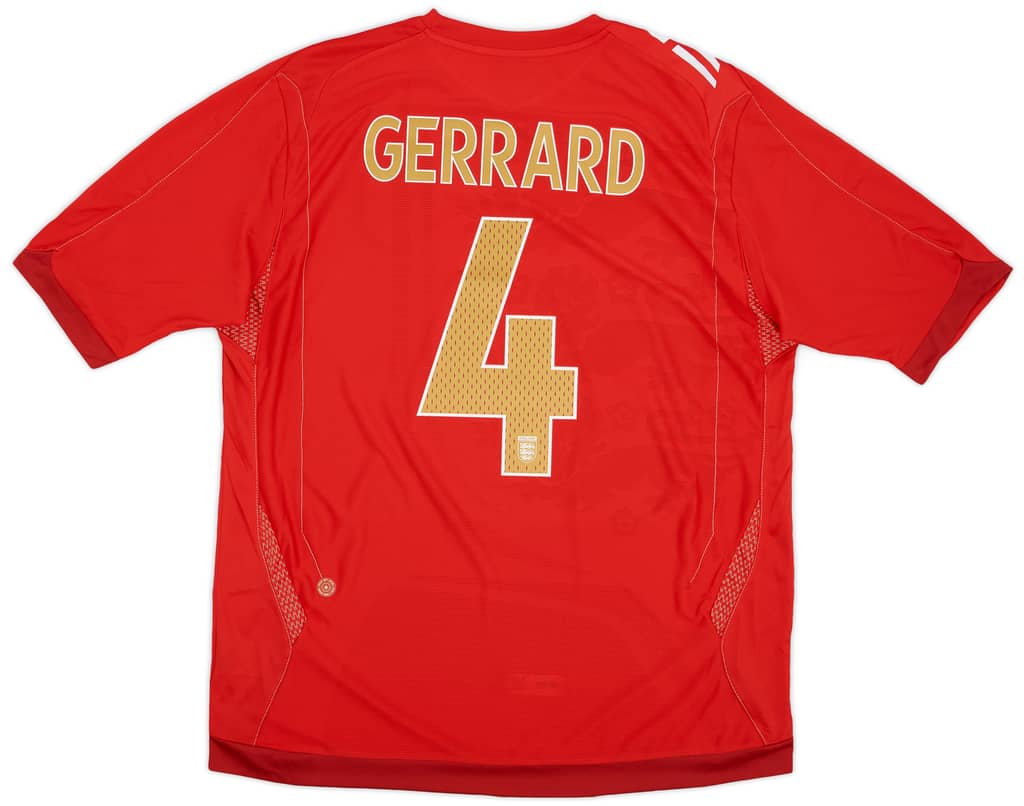 2006-08 England Away Shirt Gerrard #4 (XL)