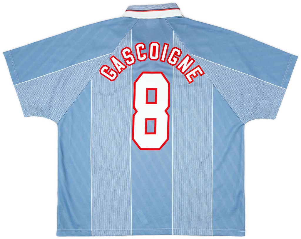 1996-97 England Away Shirt Gascoigne #8 - 8/10 - (XXL)